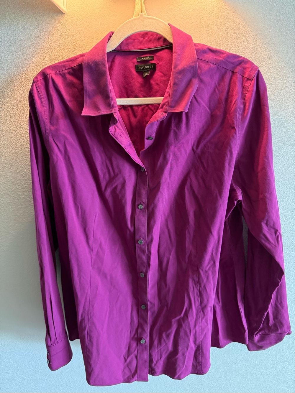 Talbots Fuchsia Button-Down Blouse